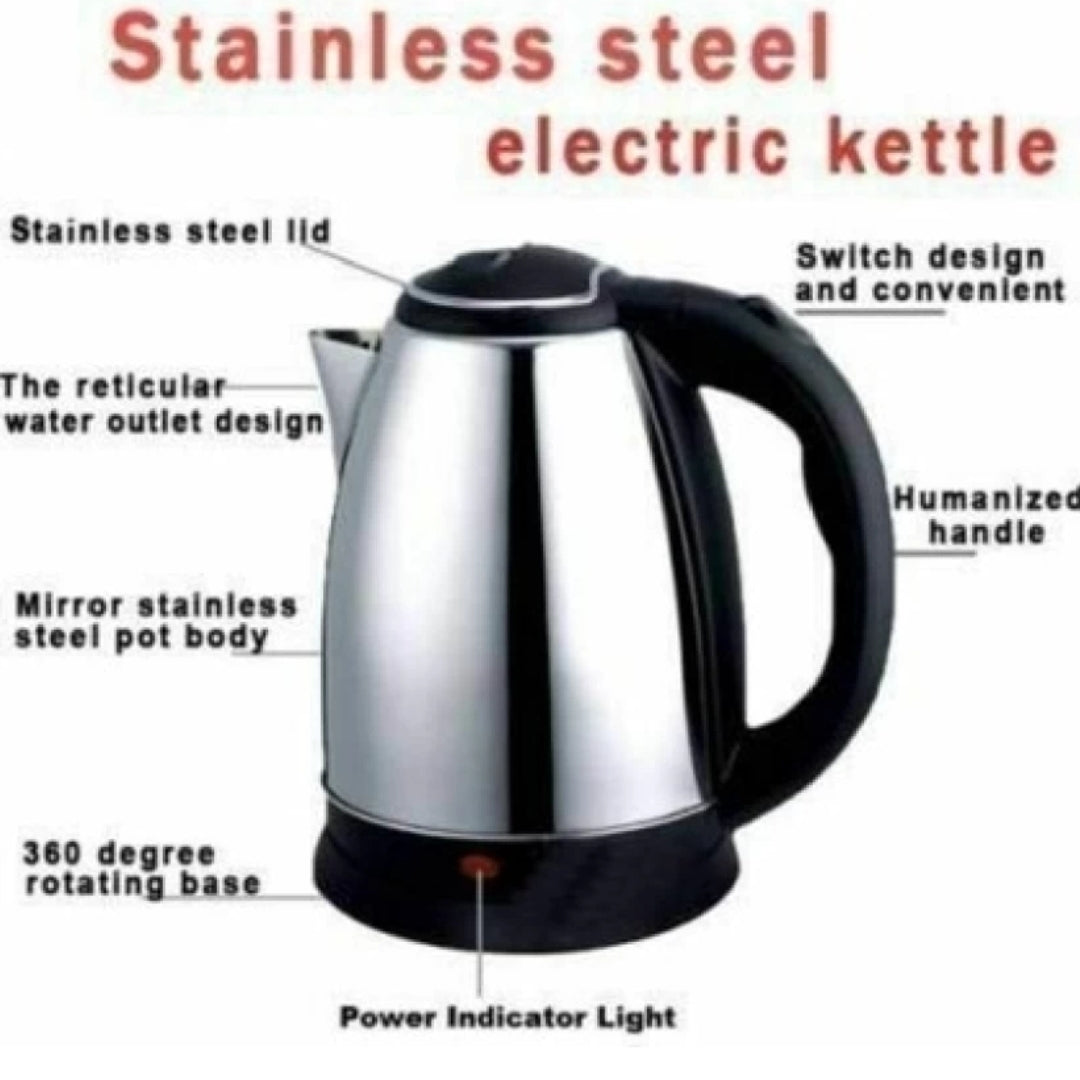 Scarlett electric kettle stainless steel.