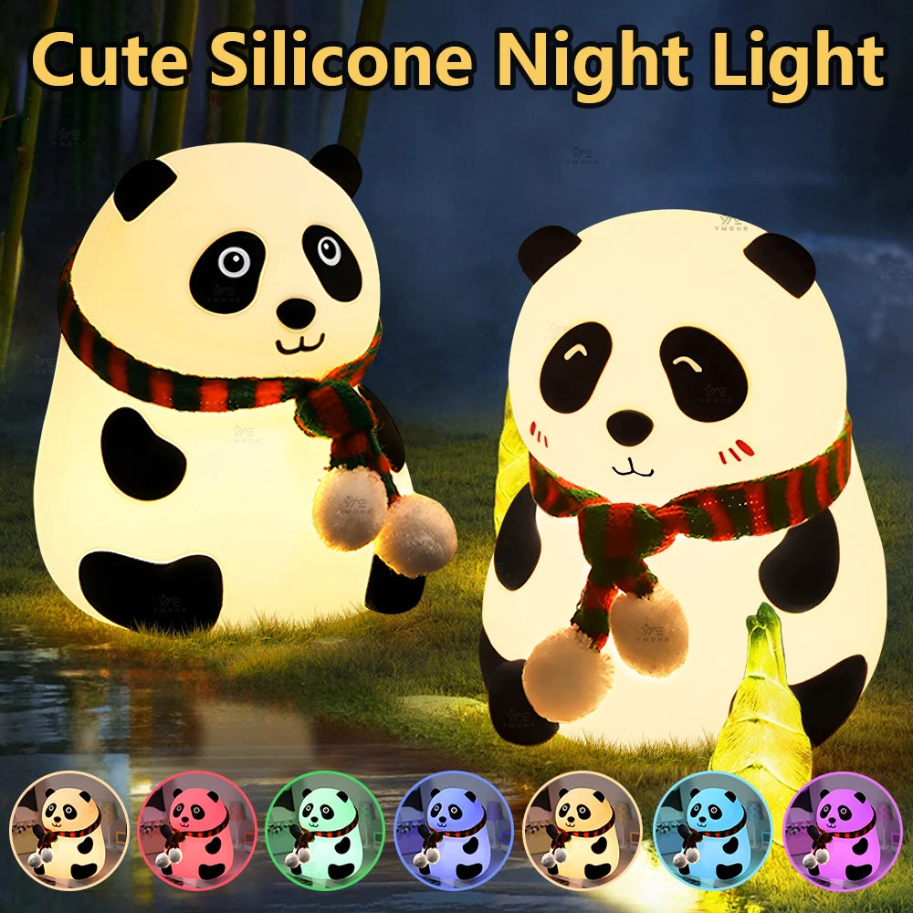 Cute Panda LED Night Light Rechargable