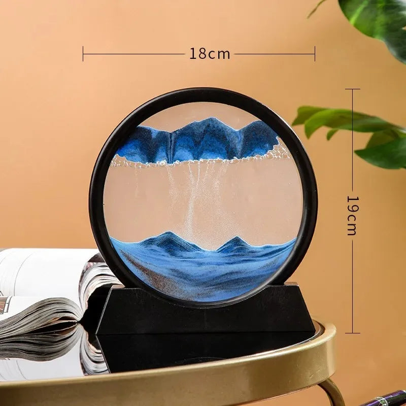 3D Hourglass moving sand.