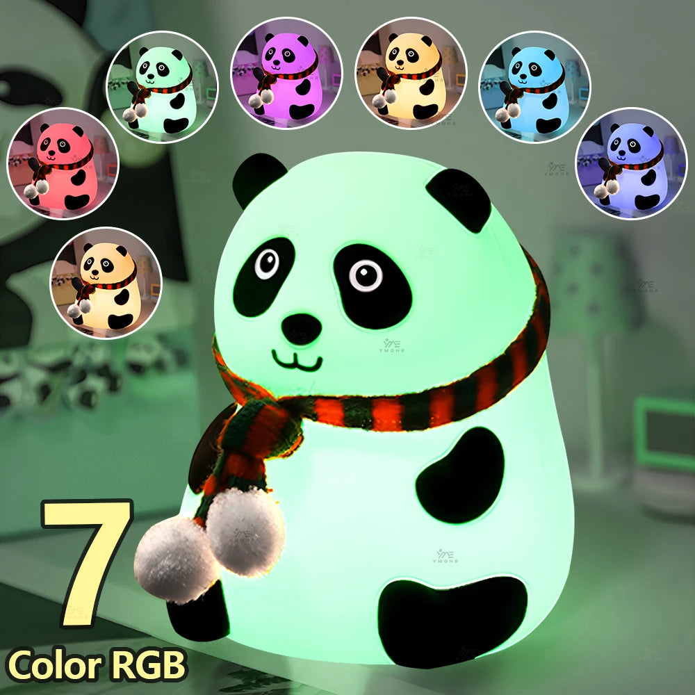 Cute Panda LED Night Light Rechargable