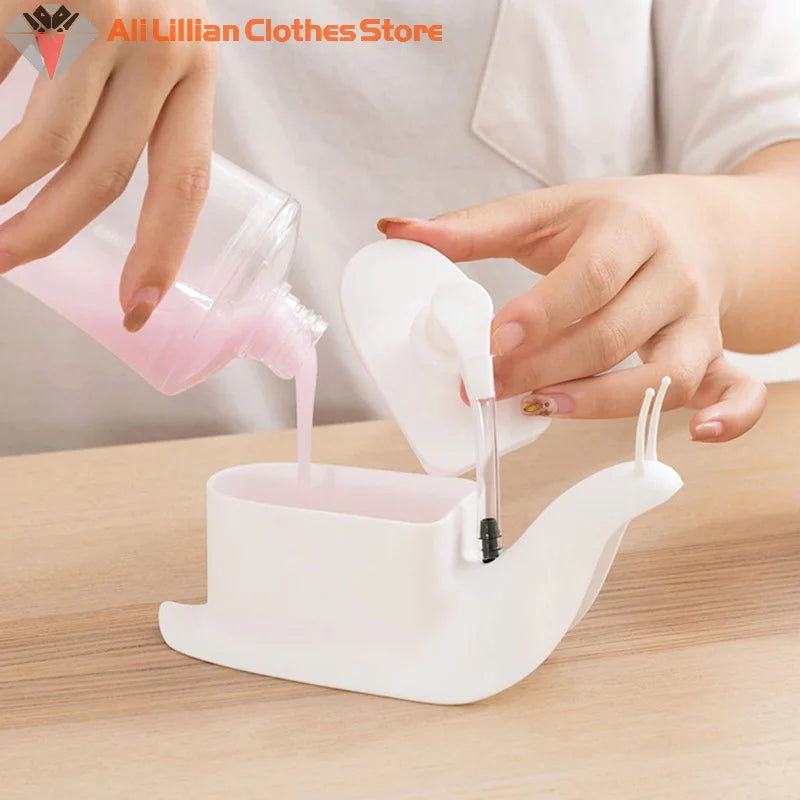 Refillable Snail Liquid Soap Dispenser.