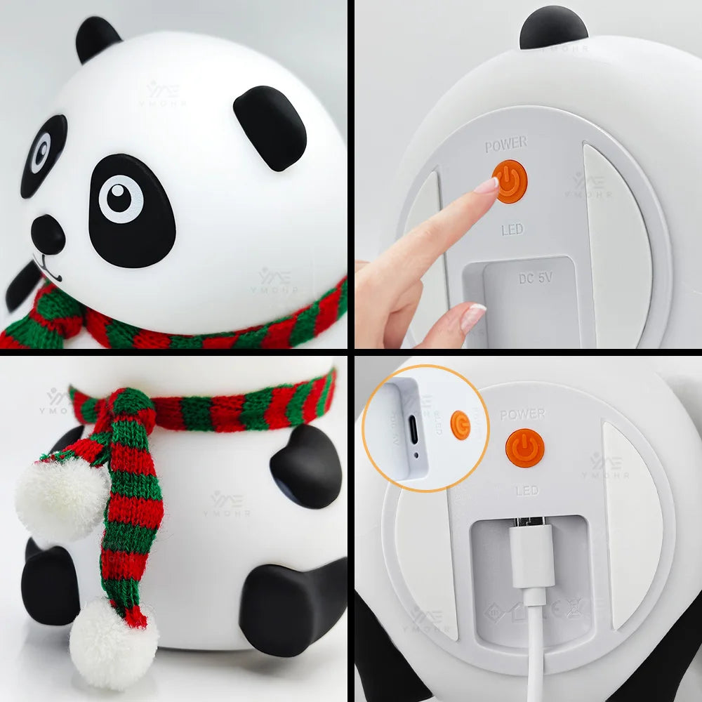 Cute Panda LED Night Light Rechargable