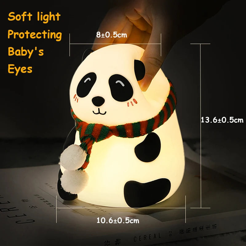 Cute Panda LED Night Light Rechargable